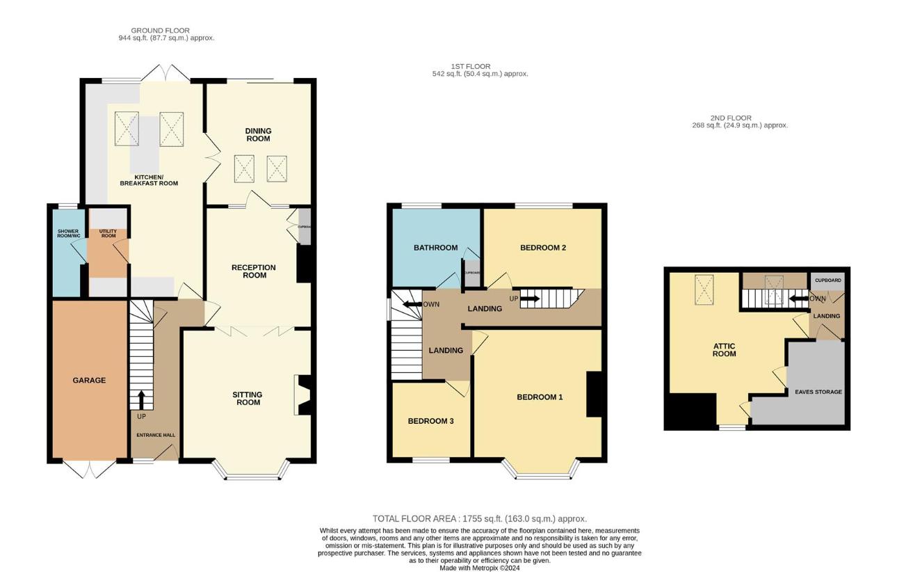 4 bedroom semi-detached house for sale - floorplan