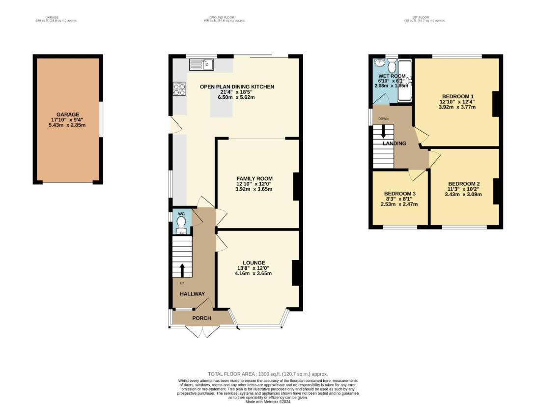 3 bedroom semi-detached house for sale - floorplan