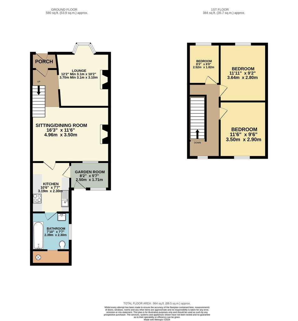 3 bedroom terraced house for sale - floorplan