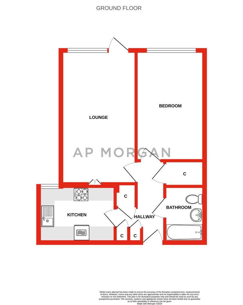 1 bedroom flat for sale - floorplan