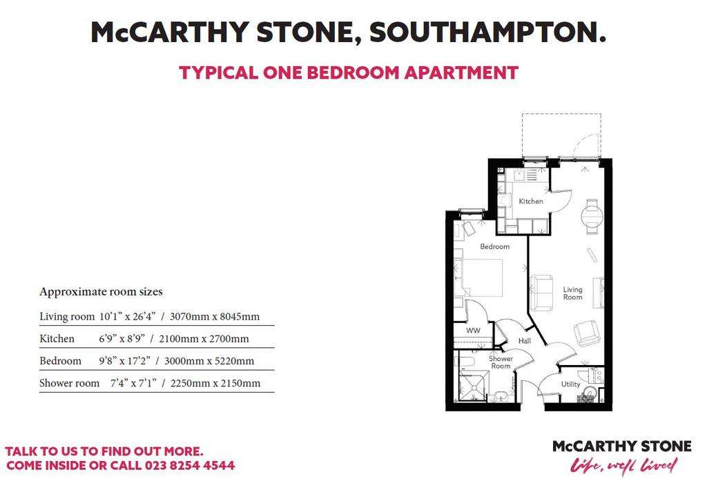 1 bedroom flat for sale - floorplan