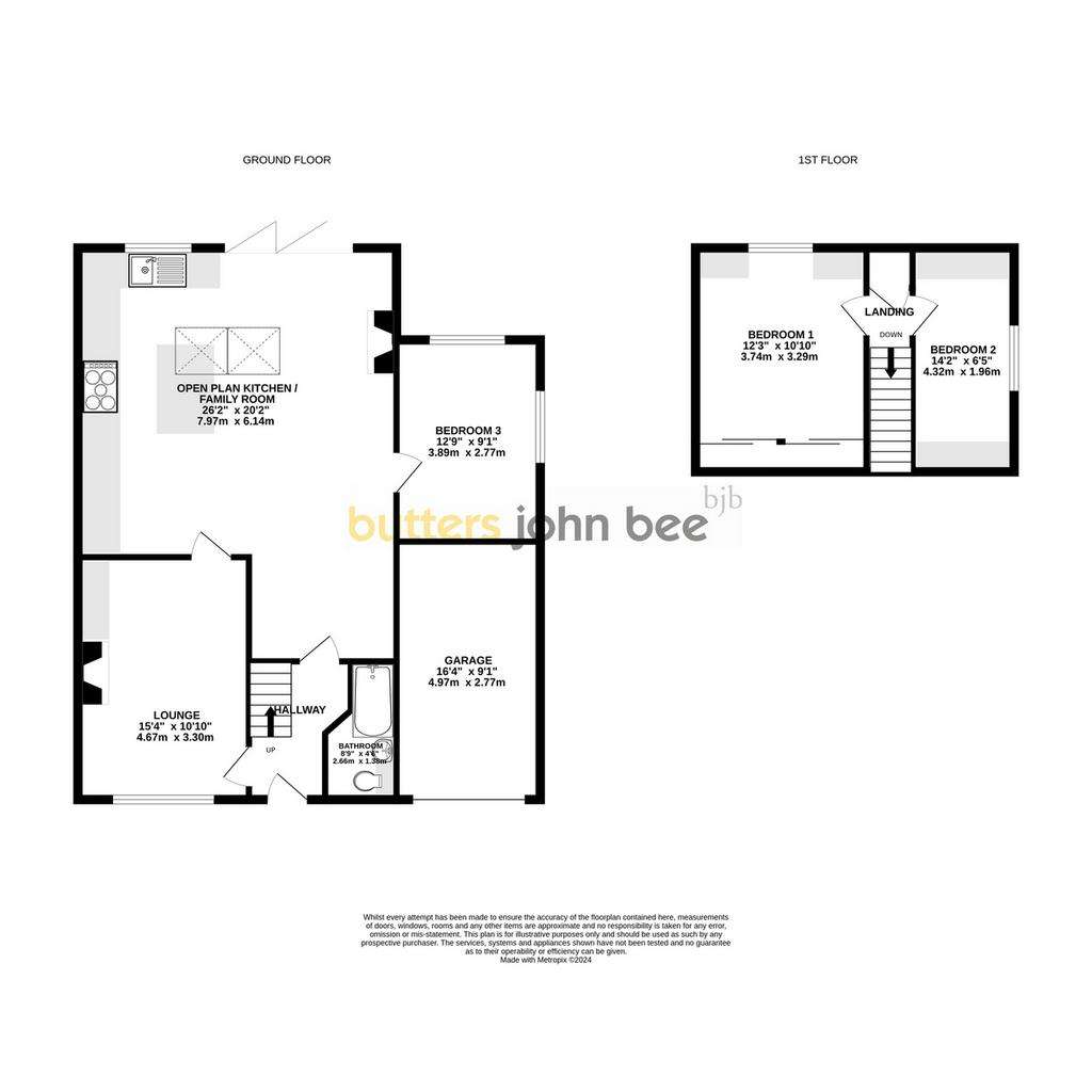 3 bedroom semi-detached house for sale - floorplan