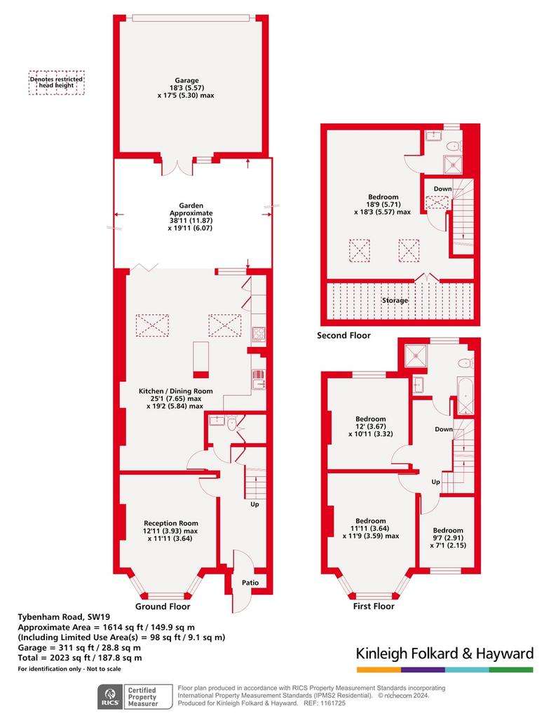 4 bedroom terraced house for sale - floorplan