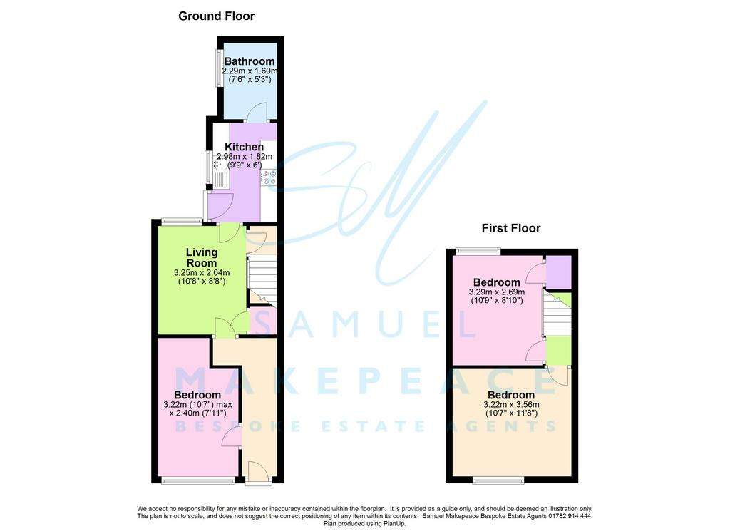 2 bedroom terraced house for sale - floorplan