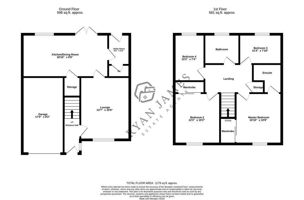 4 bedroom detached house for sale - floorplan