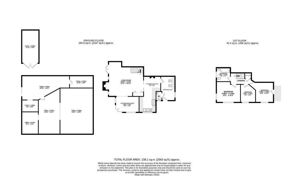 3 bedroom semi-detached house for sale - floorplan