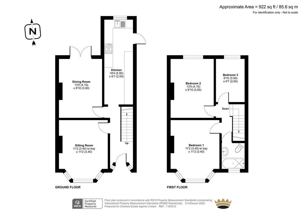 3 bedroom semi-detached house for sale - floorplan