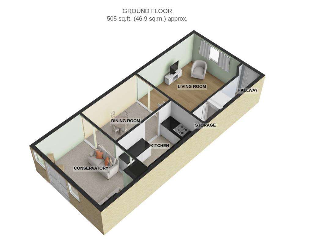 3 bedroom semi-detached house for sale - floorplan