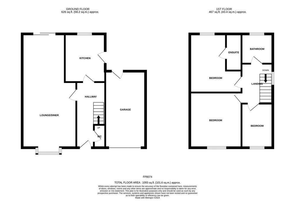 3 bedroom detached house for sale - floorplan