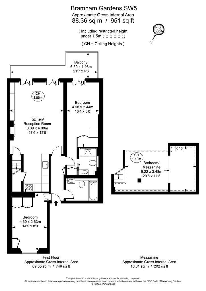 2 bedroom flat to rent - floorplan