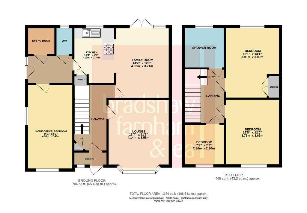 4 bedroom semi-detached house for sale - floorplan