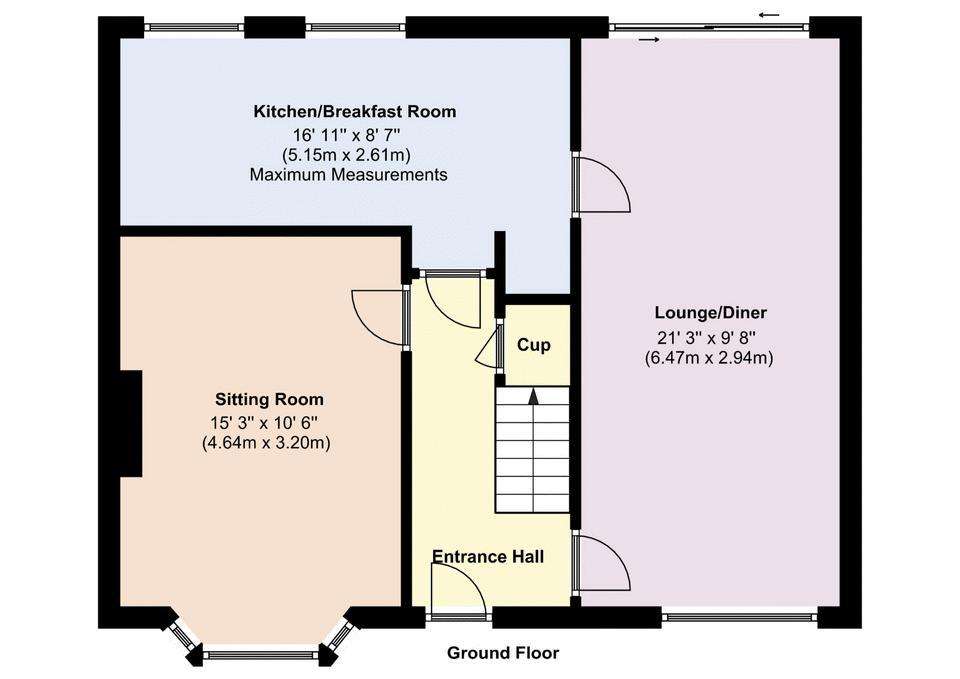 4 bedroom end of terrace house for sale - floorplan