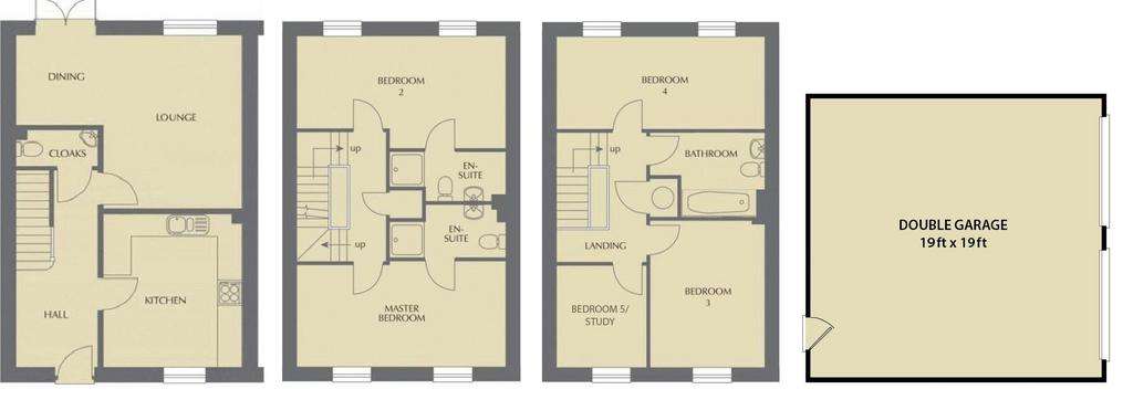 5 bedroom town house for sale - floorplan