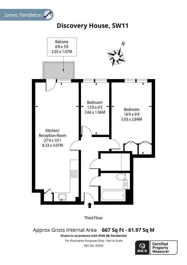 2 bedroom flat for sale - floorplan