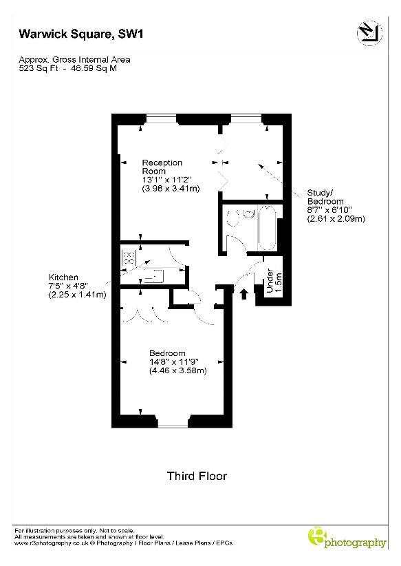 1 bedroom flat for sale - floorplan