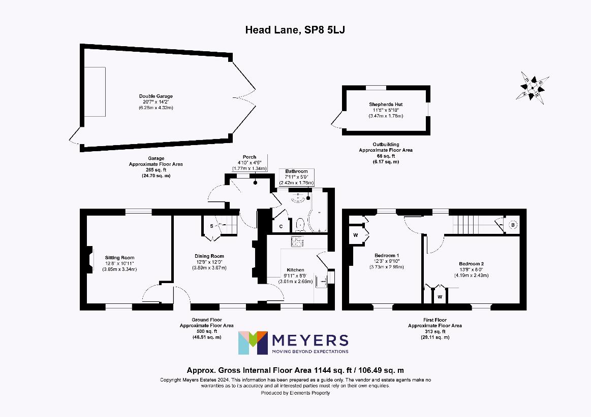 2 bedroom property for sale - floorplan