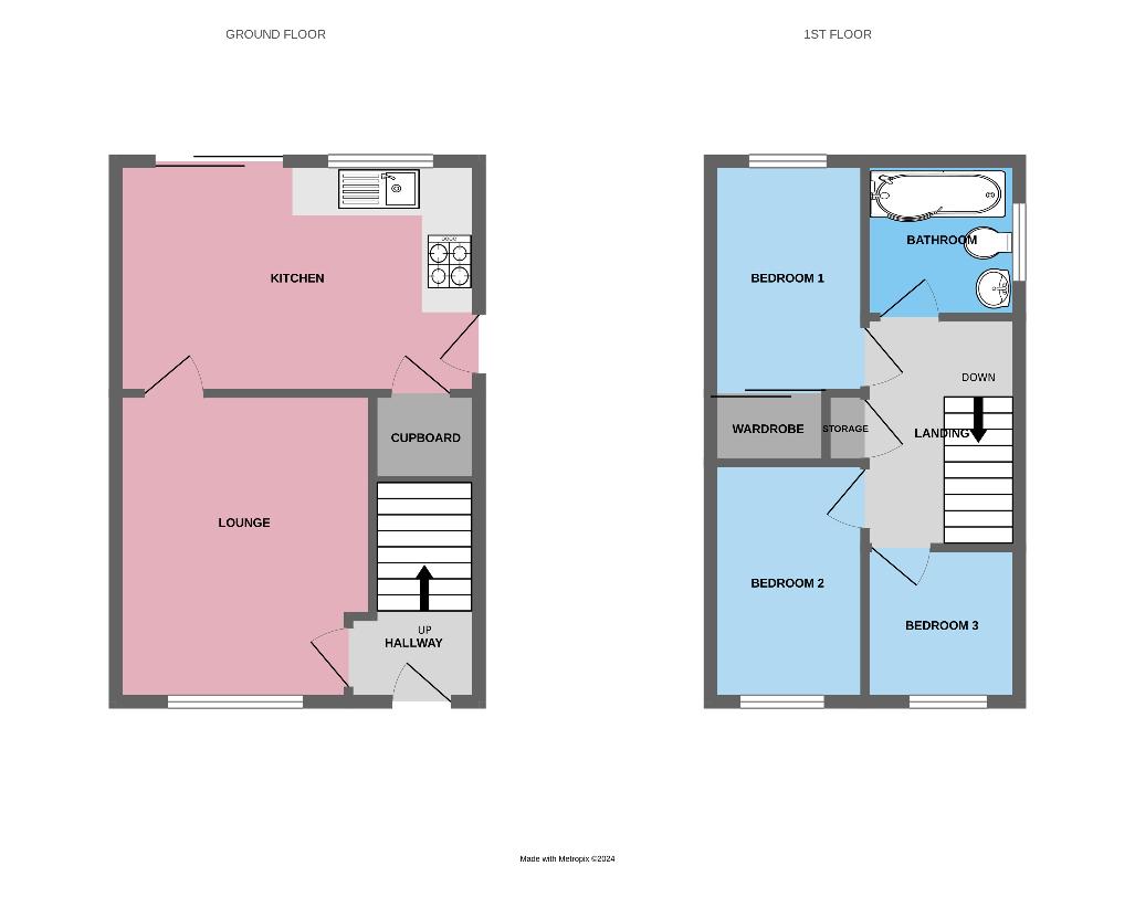 3 bedroom property for sale - floorplan