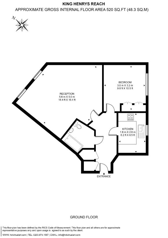 1 bedroom flat for sale - floorplan