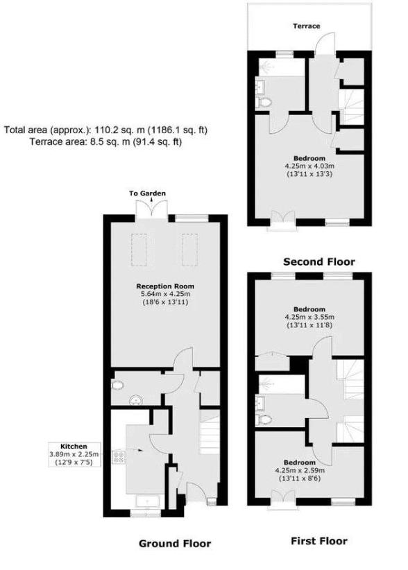 3 bedroom detached house for sale - floorplan