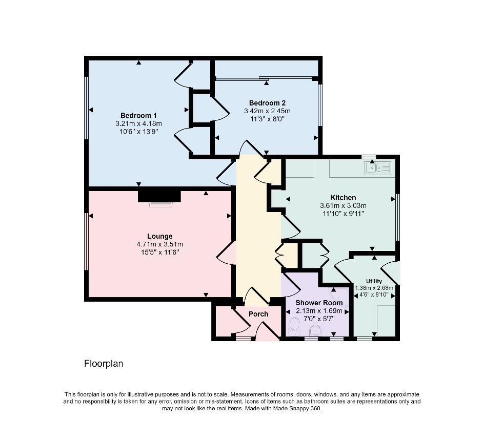 2 bedroom flat for sale - floorplan