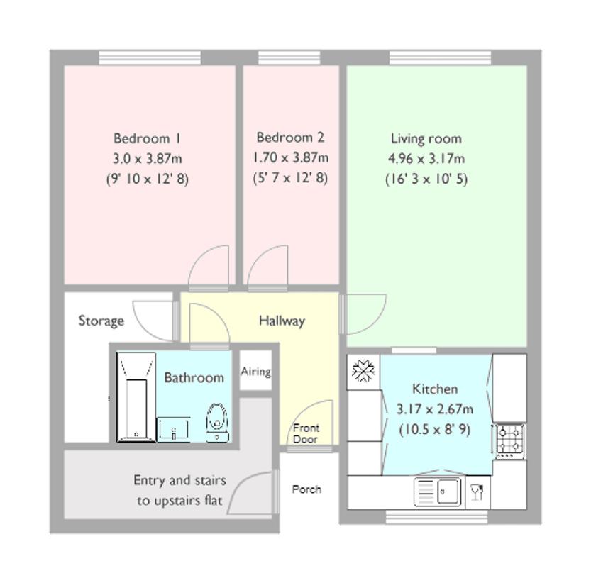 2 bedroom flat for sale - floorplan