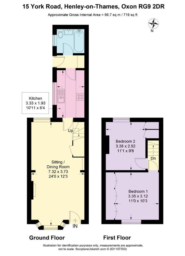 2 bedroom detached house for sale - floorplan