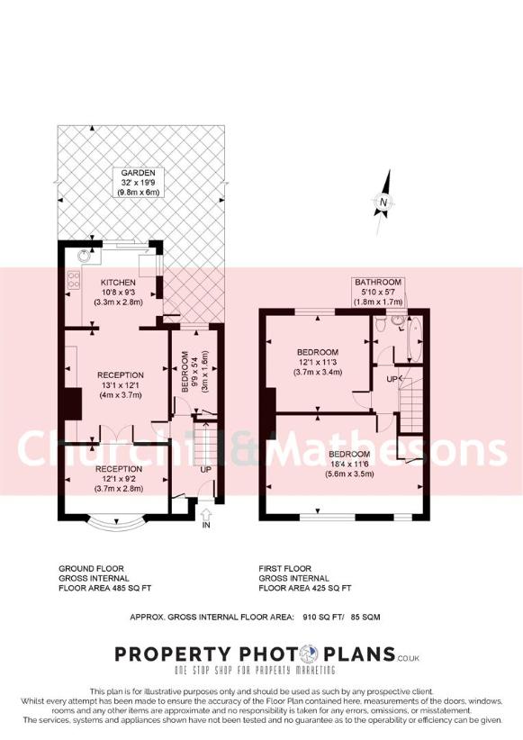 3 bedroom terraced house for sale - floorplan