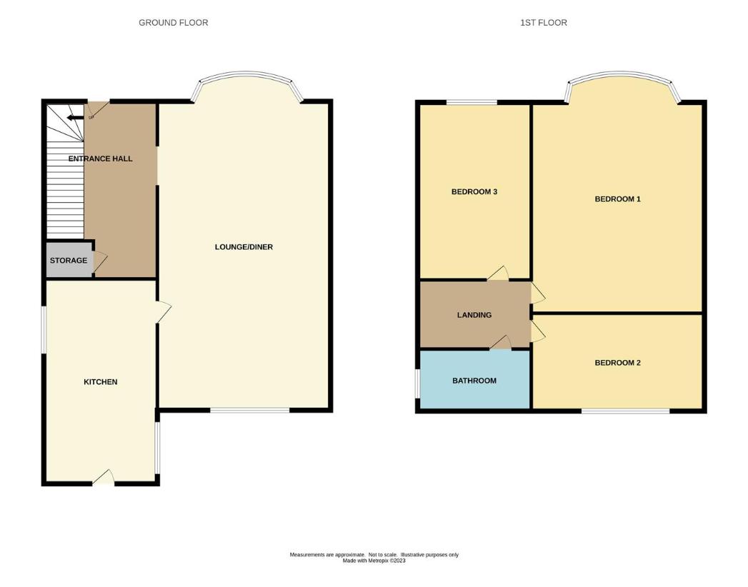 3 bedroom semi-detached house for sale - floorplan