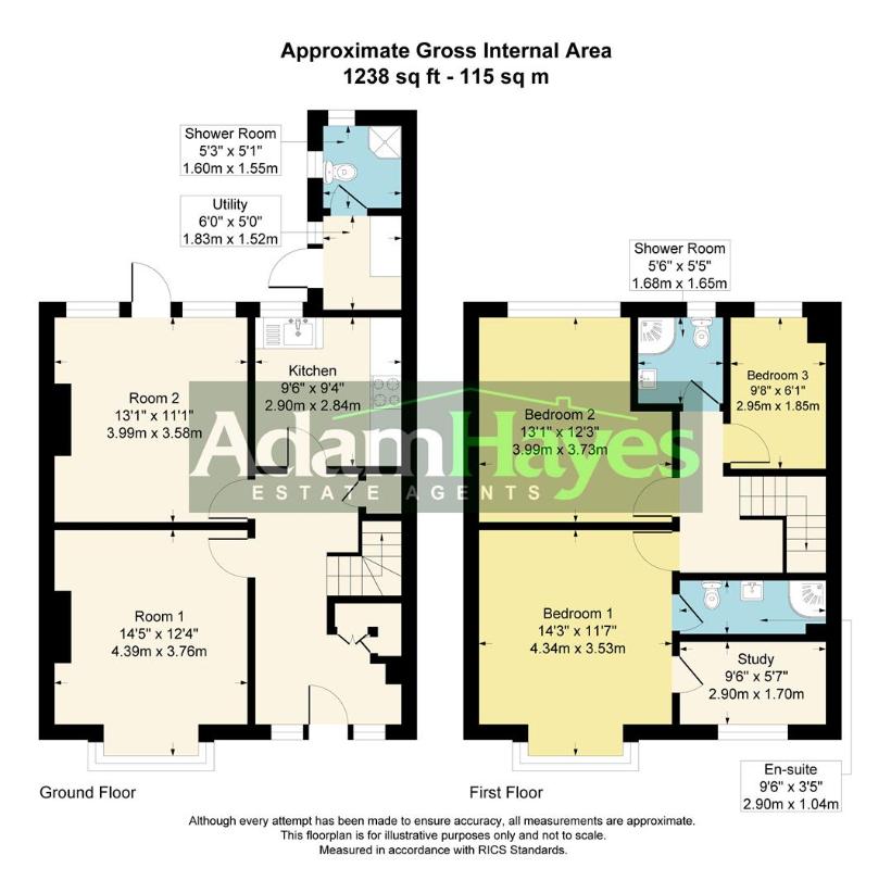 3 bedroom terraced house for sale - floorplan