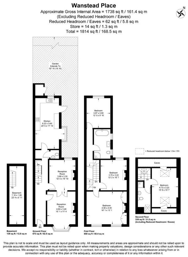 4 bedroom terraced house for sale - floorplan