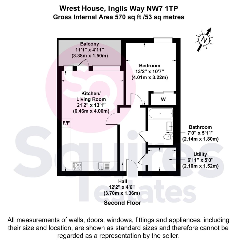 1 bedroom flat for sale - floorplan