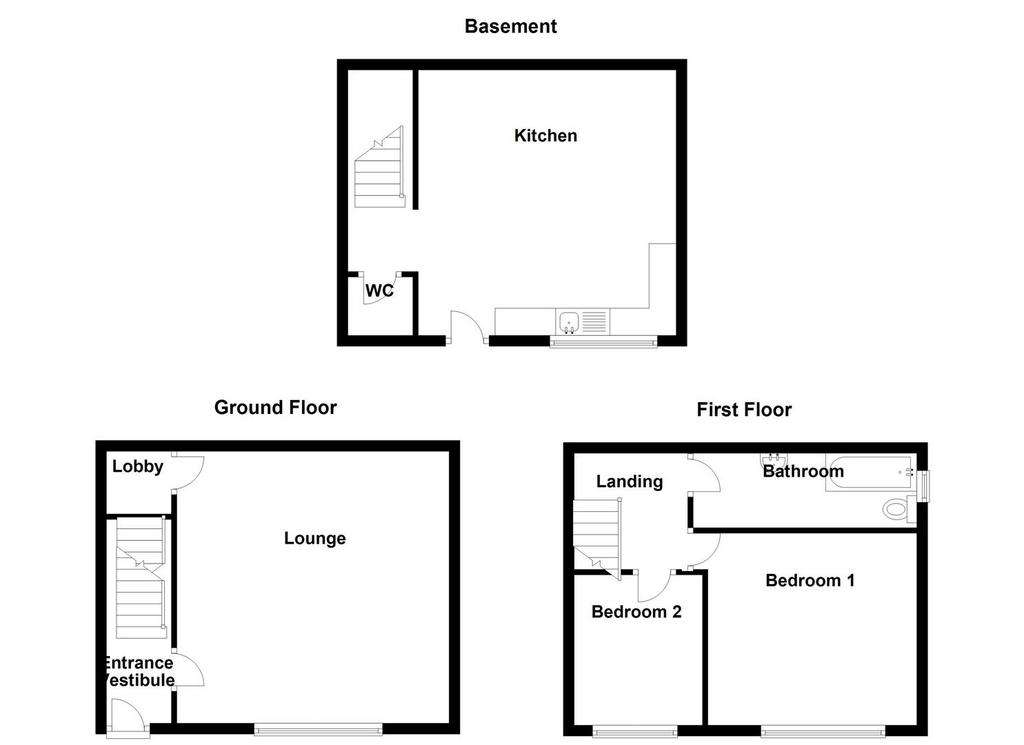 2 bedroom house for sale - floorplan