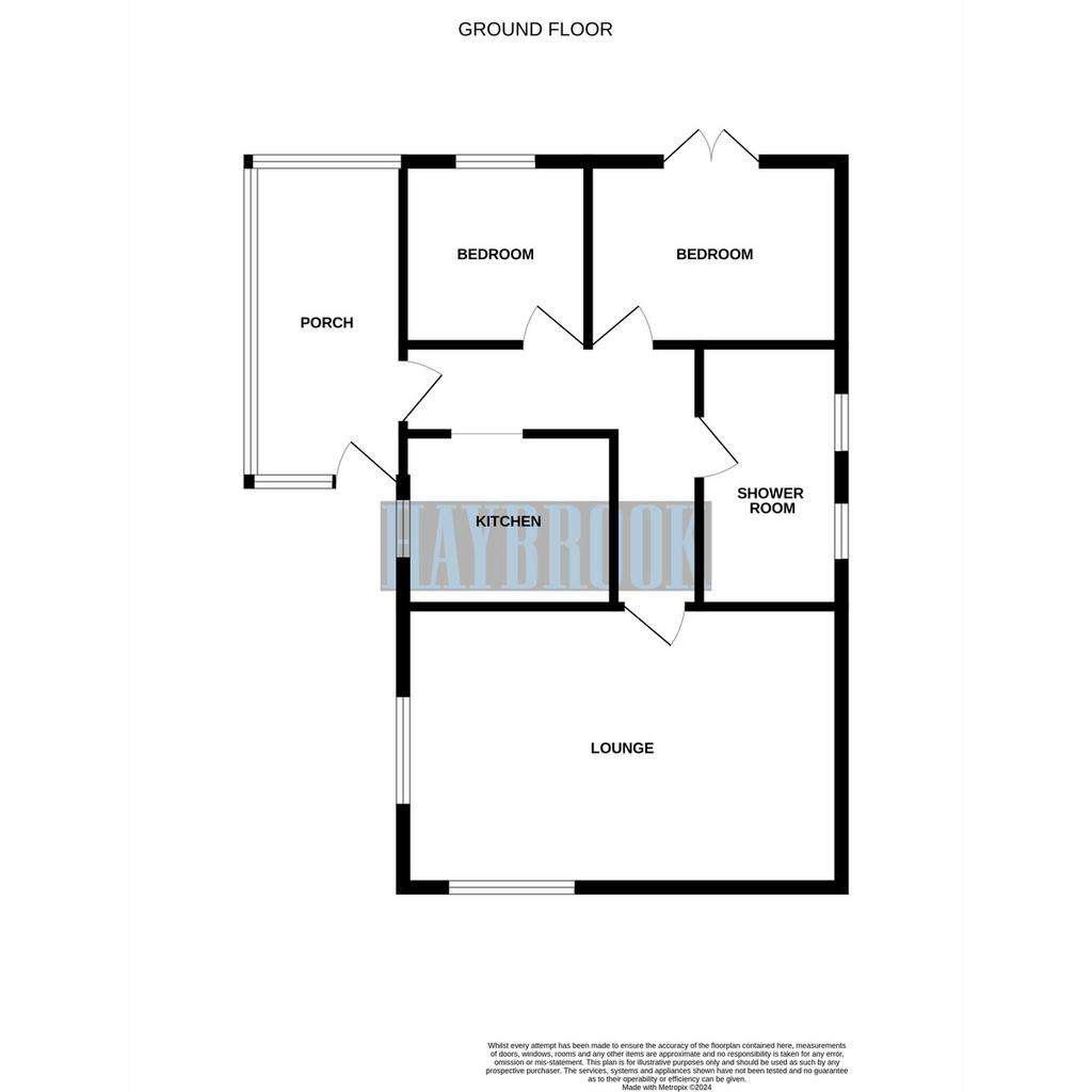 2 bedroom bungalow for sale - floorplan