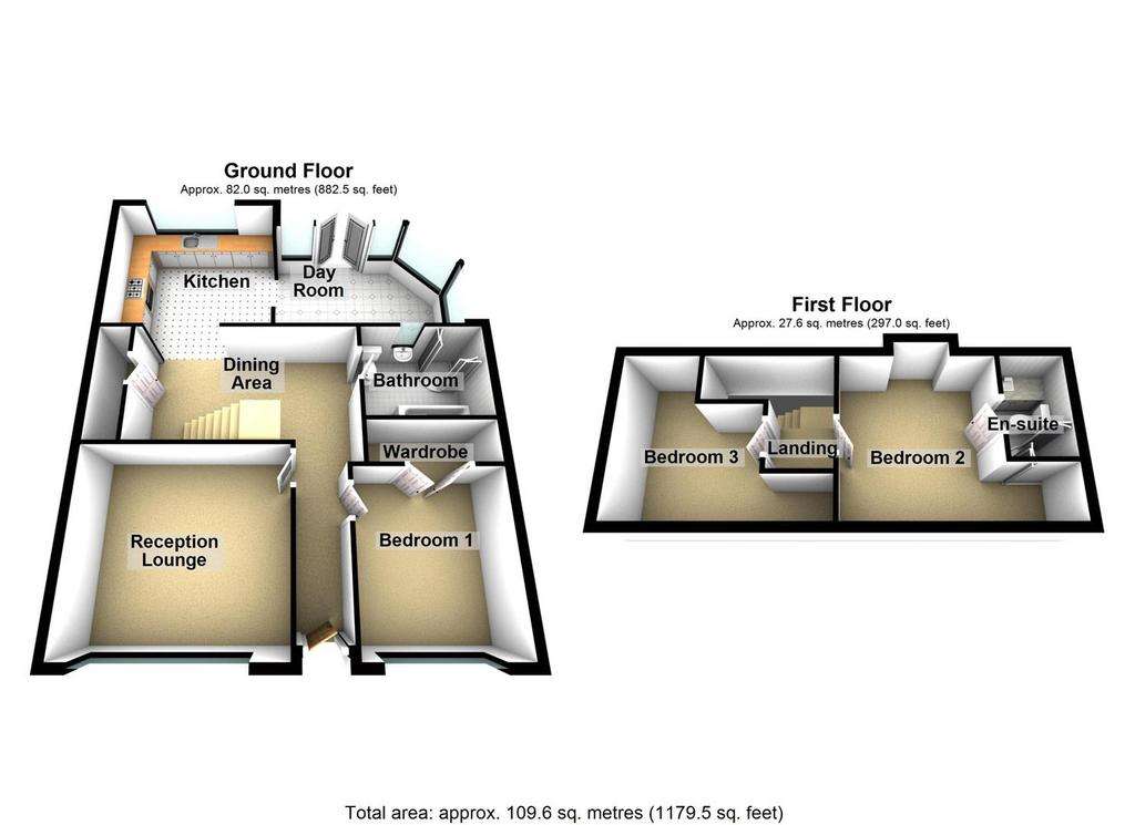 3 bedroom detached bungalow for sale - floorplan