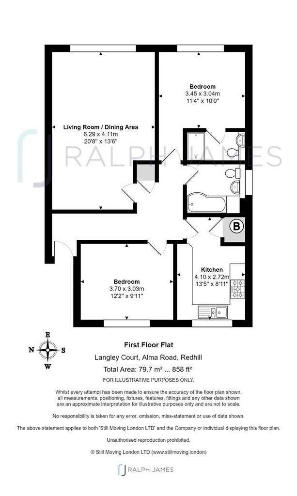 2 bedroom flat to rent - floorplan