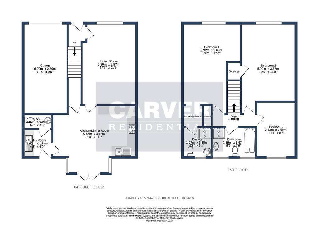 3 bedroom detached house for sale - floorplan