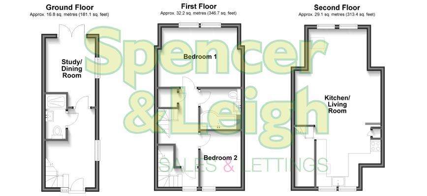 3 bedroom house to rent - floorplan