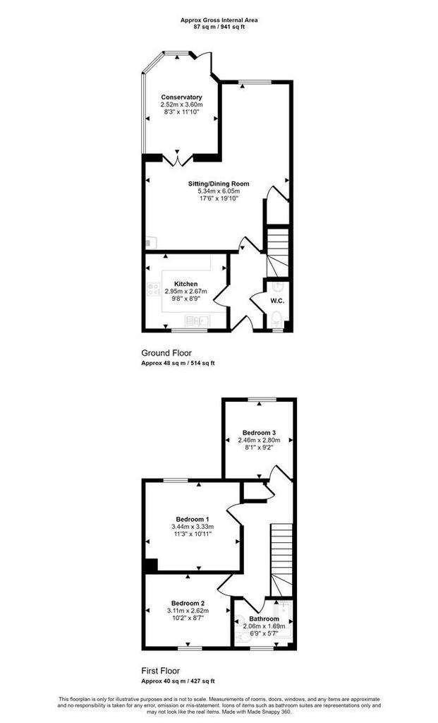 3 bedroom semi-detached house for sale - floorplan