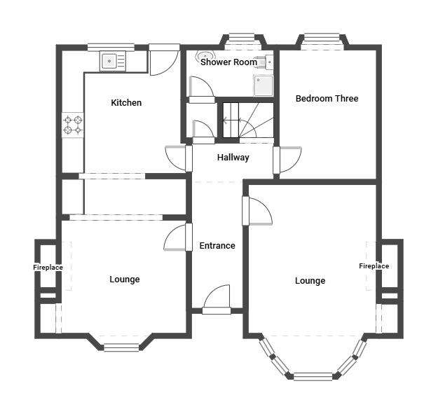 3 bedroom cottage to rent - floorplan