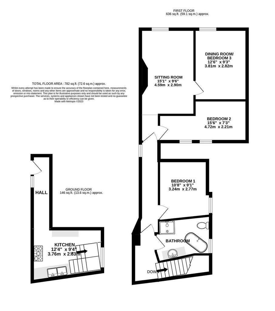 2 bedroom flat for sale - floorplan