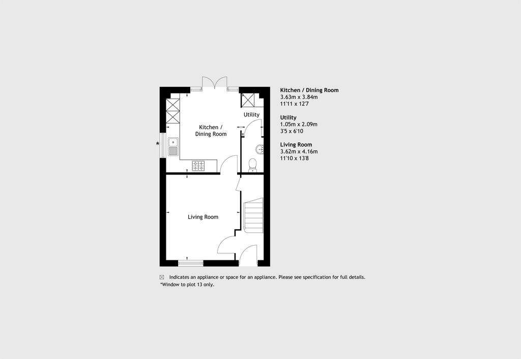 3 bedroom semi-detached house for sale - floorplan