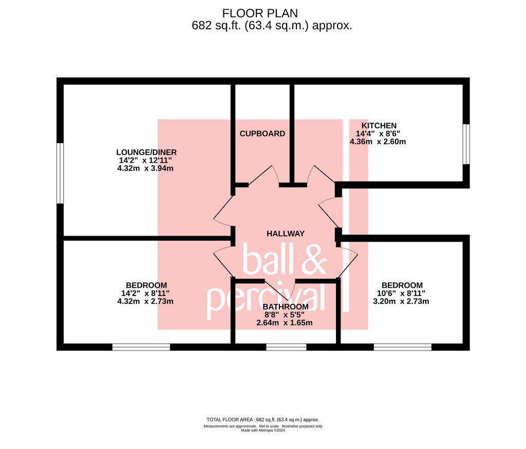 2 bedroom flat for sale - floorplan