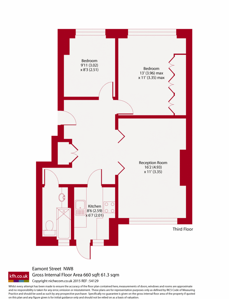 2 bedroom flat for sale - floorplan