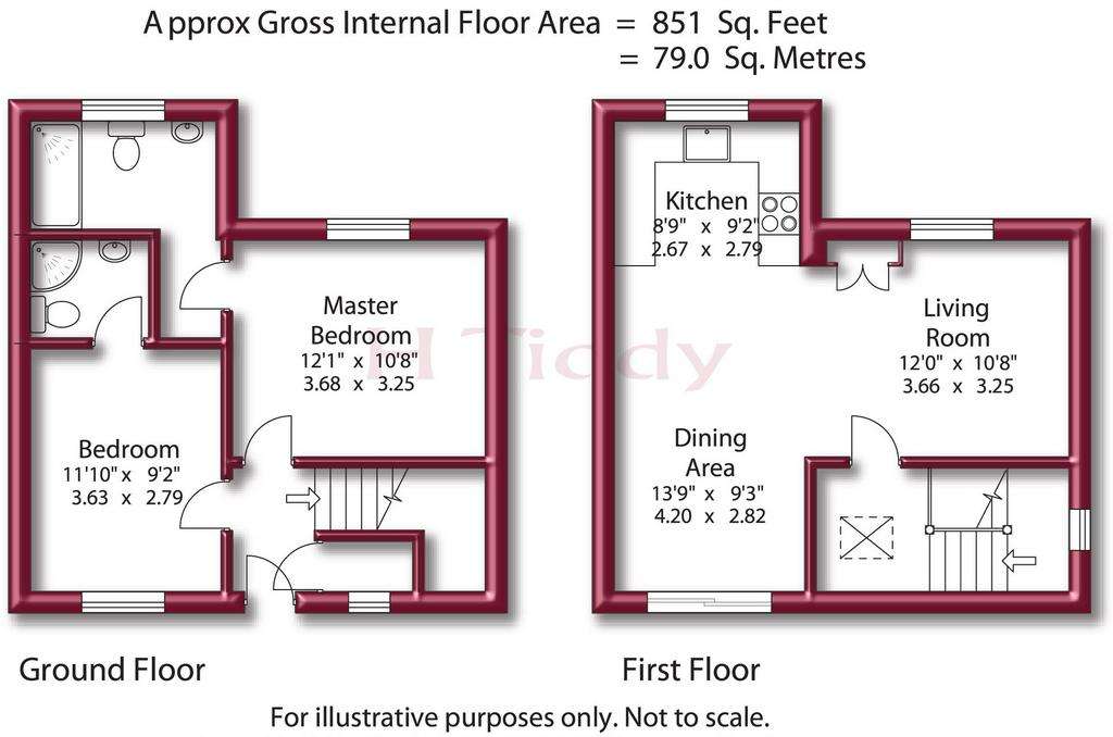 2 bedroom cottage for sale - floorplan