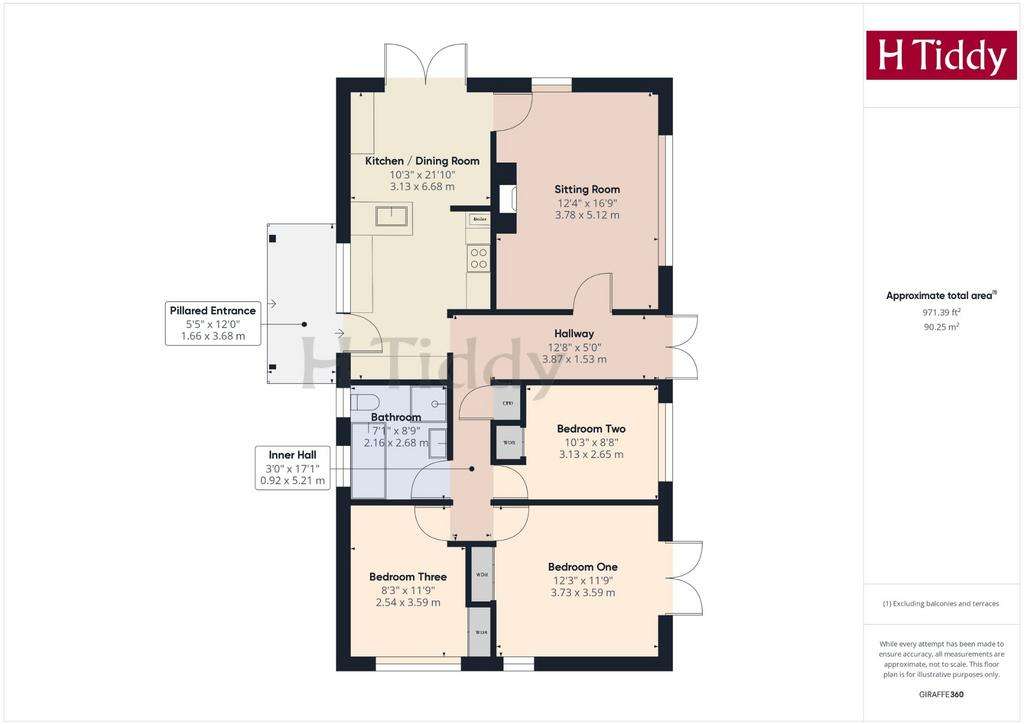 3 bedroom bungalow for sale - floorplan