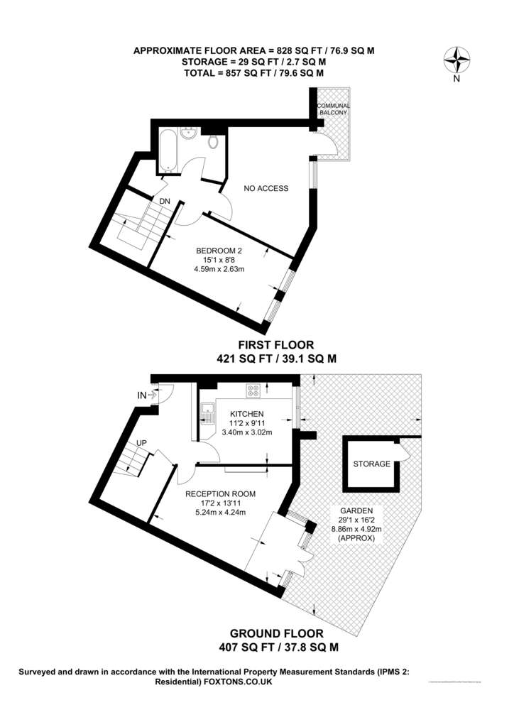 1 bedroom maisonette to rent - floorplan