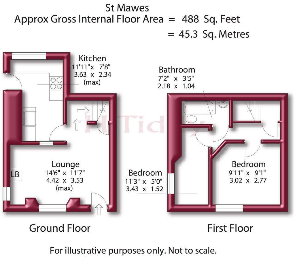 2 bedroom cottage for sale - floorplan