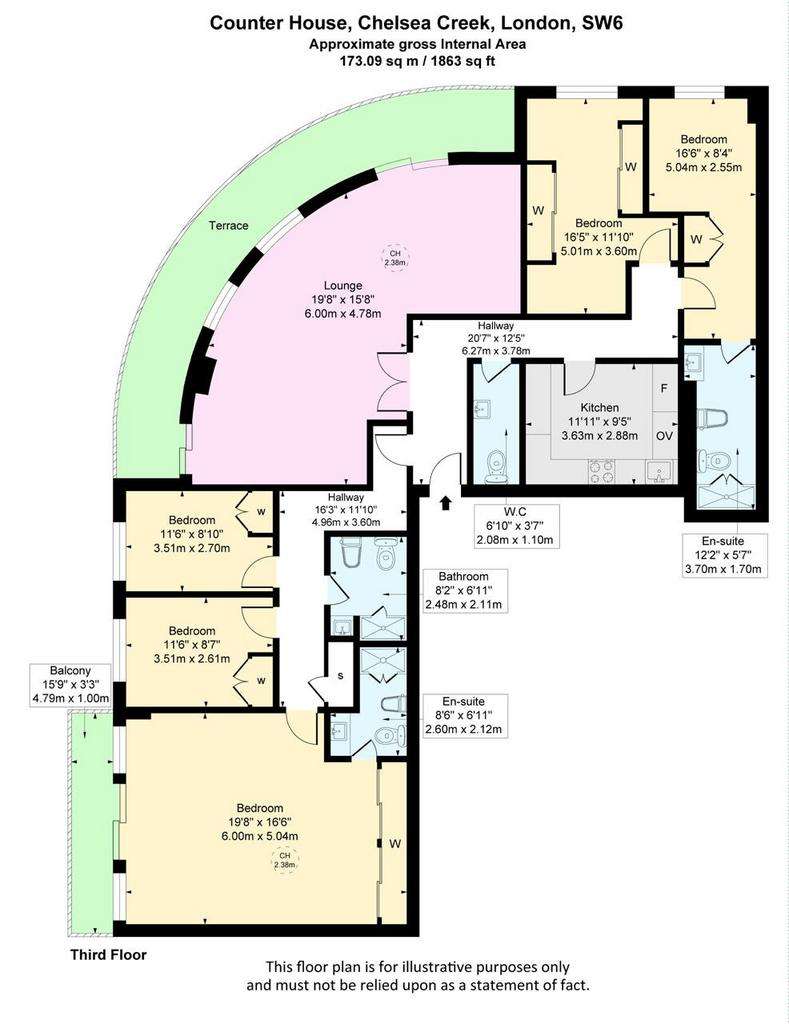 5 bedroom flat to rent - floorplan