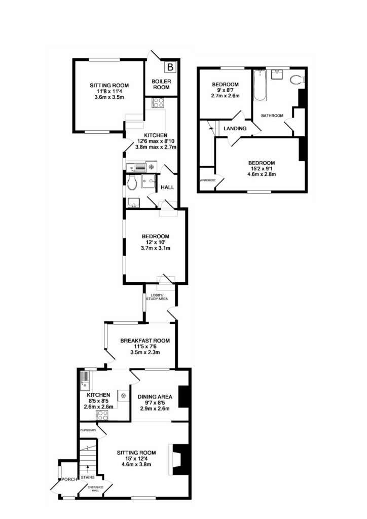 2 bedroom cottage for sale - floorplan