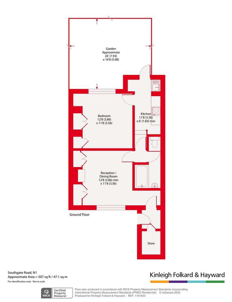 1 bedroom flat for sale - floorplan